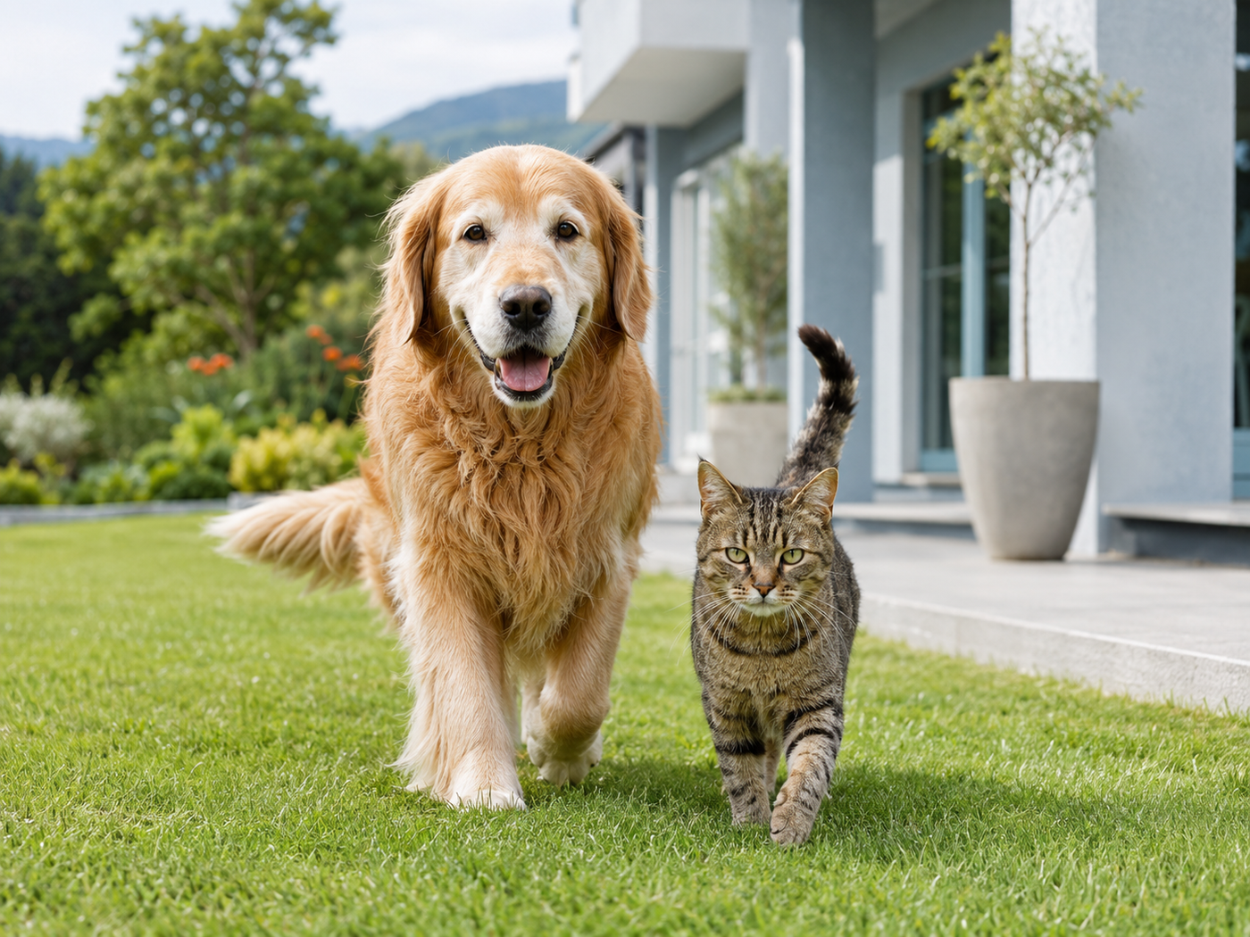 健康活力的犬隻與貓咪